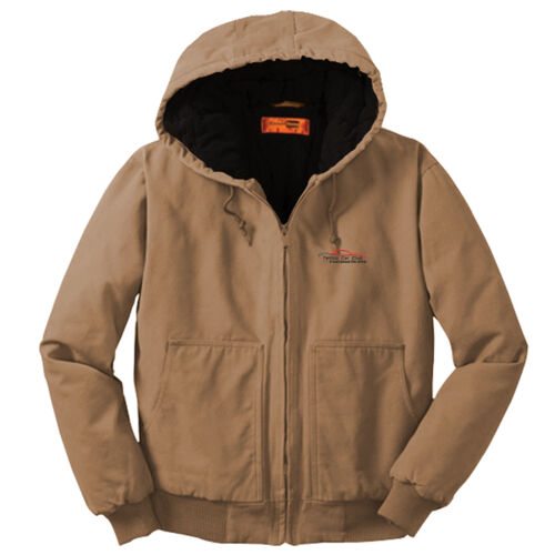 TCC Embroidered  - Washed Duck Cloth Insulated Hooded Work Jacket Thumbnail