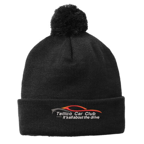TCC Embroidered - ® Solid Pom Pom Beanie Thumbnail