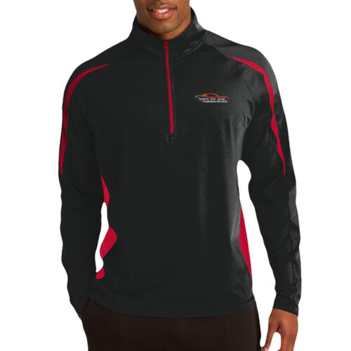 TCC Embroidered  - Sport Wick ® Stretch 1/2 Zip Colorblock Pullover Thumbnail
