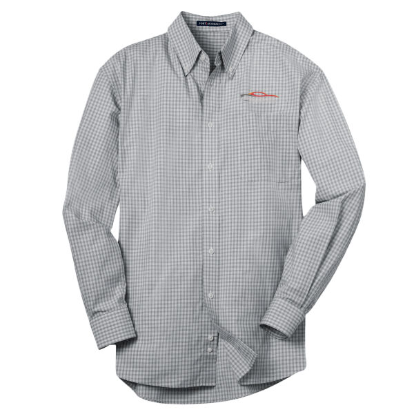 TCC Embroidered  - Plaid Pattern Easy Care Shirt Thumbnail