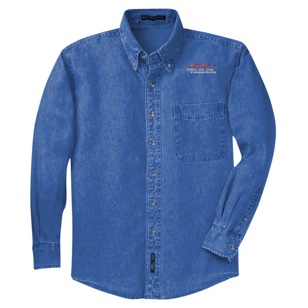 TCC Embroidered  - Long Sleeve Denim Shirt Thumbnail