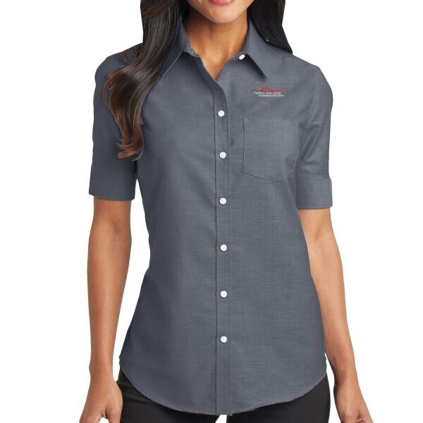 TCC Embroidered  - Ladies Short Sleeve SuperPro  Oxford Shirt Thumbnail