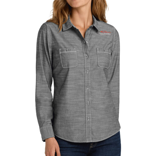 TCC Embroidered  - Ladies Slub Chambray Shirt Thumbnail