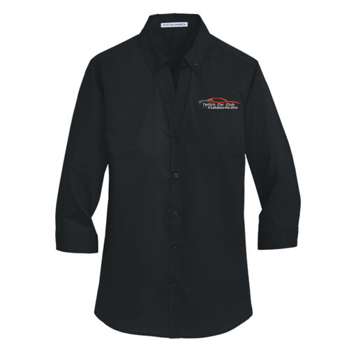 TCC Embroidered  - Ladies 3/4 Sleeve SuperPro &#153; Twill Shirt Thumbnail