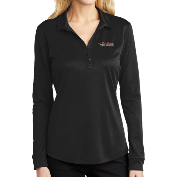 TCC Embroidered  - Ladies Silk Touch ™ Performance Long Sleeve Polo Thumbnail