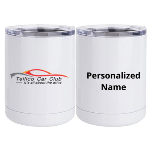 TCC Personalized - 10 oz White Stainless Steel Short Tumbler Thumbnail