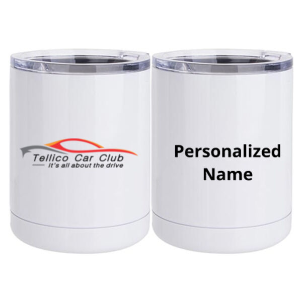 TCC Personalized - 10 oz White Stainless Steel Short Tumbler Thumbnail