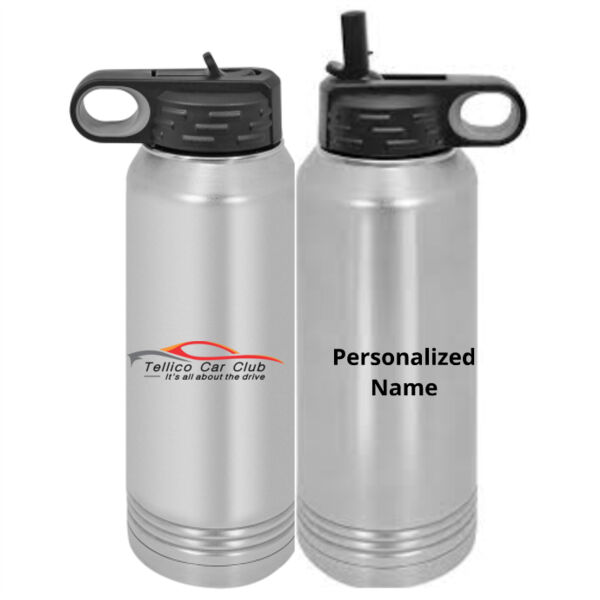 TCC Personalized -  Custom 30 oz. Silver Stainless Steel Vacuum Insulated Water Bottle Thumbnail