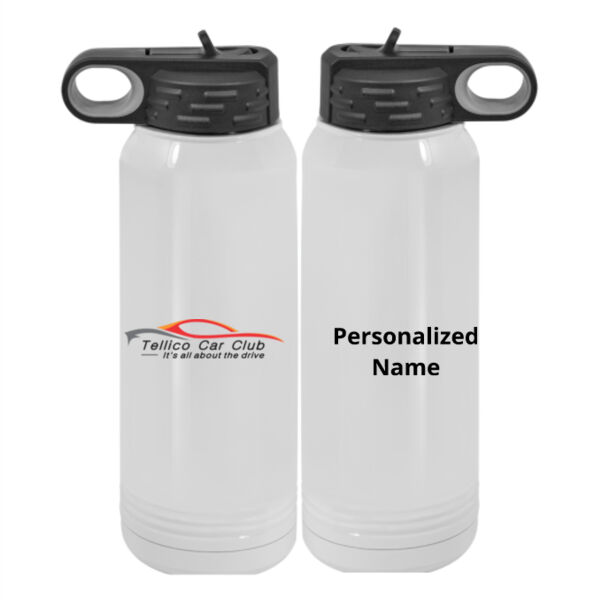 TCC Personalized - Custom 30 oz. White Stainless Steel Vacuum Insulated Water Bottle Thumbnail