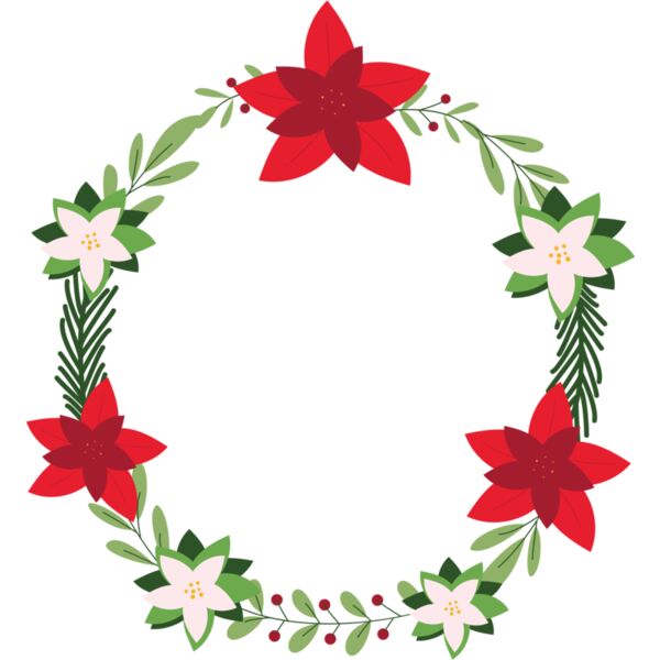 Christmas Flower Wreath 1 Thumbnail